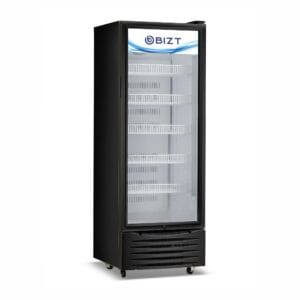 Bizt vertical single door showcase refrigerator BSC13B black