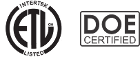 ETL and DOE certified showcase USA