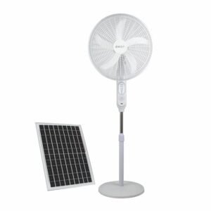 BIZT SOLAR RECHARGEABLE 18 inch STAND FAN WHITE BFS1801WP